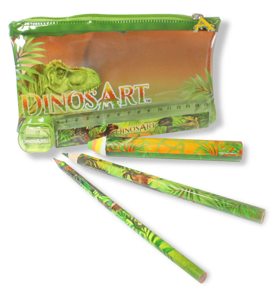 Ensemble de papeterie en étui DINOS